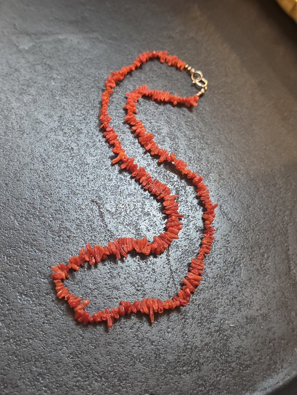 Vintage Natural Mediterranean Red Branch Coral Sterling Silver Necklace - Picture 1 of 4